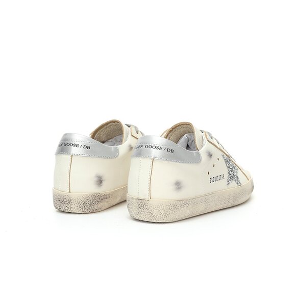 Golden Goose Super - Star Mens Low - Top Grey Heel Panel Sneakers - Picture 7 of 8